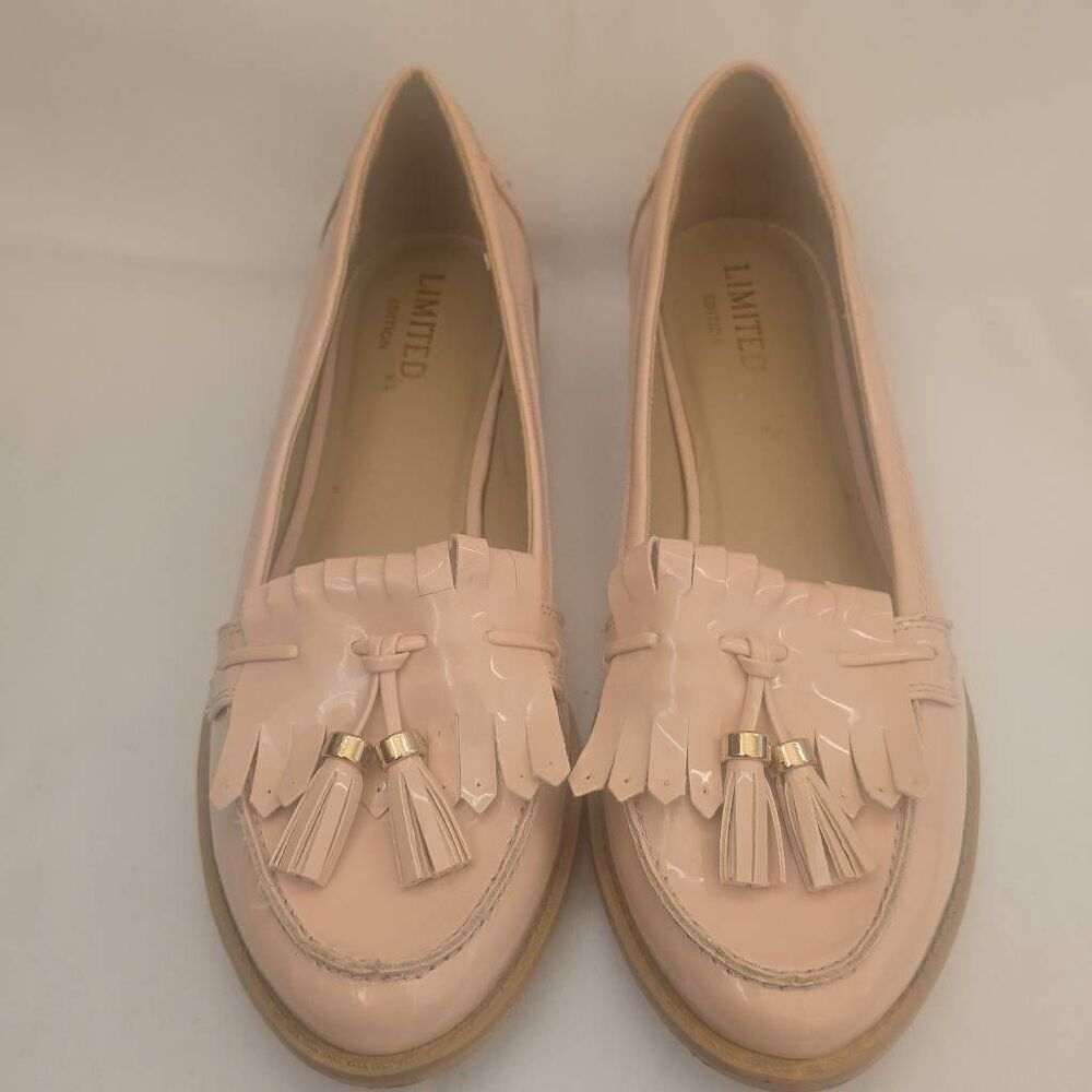 Fringe Trim Mens Tassle Loafers With Insolia Flex, Pink/Nude Color Patent, EUC,